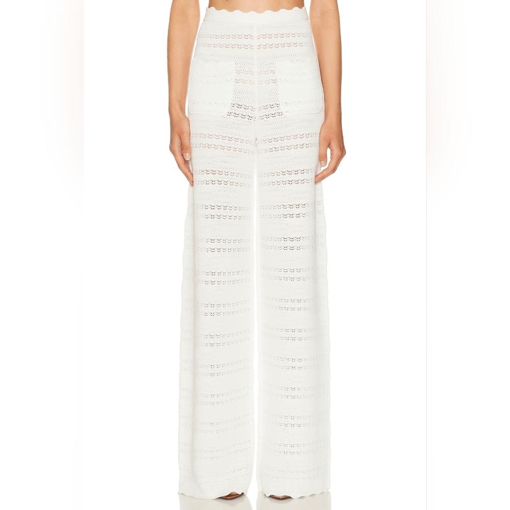 Helsa Kaitltn Scalloped Pant in Ivory